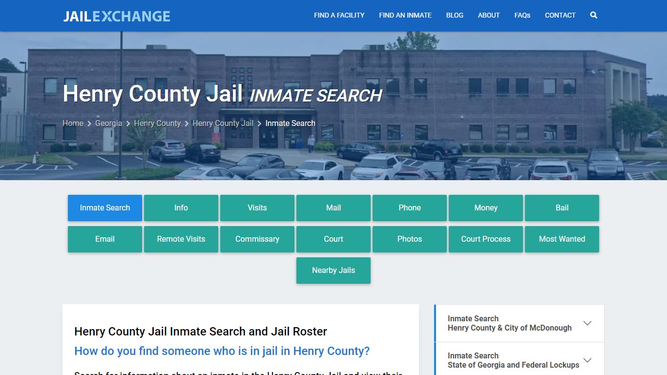 Henry County Jail Inmate Search - Jail Exchange